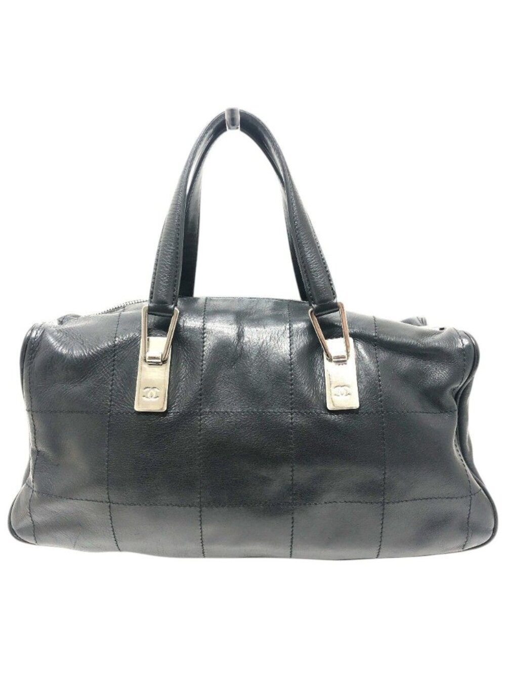 Chanel Handle Choco Bar Leather Black Handbag